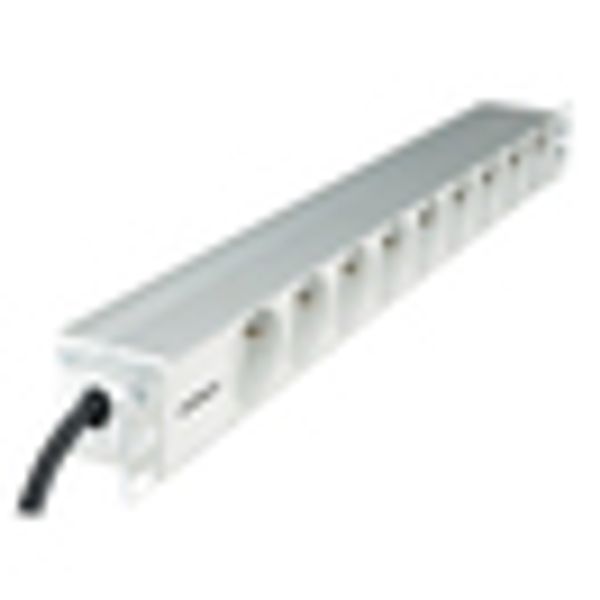 19" PDU, 9xUTE, Profile ALU 1U, 2m-cable, RAL7035 image 8