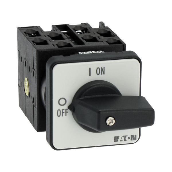 On-Off switch, T0, 20 A, flush mounting, 4 contact unit(s), 8-pole, with black thumb grip and front plate image 32