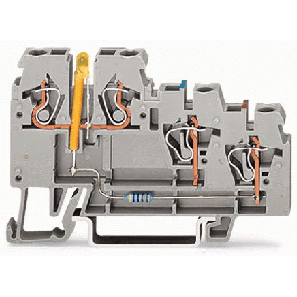 3-conductor sensor terminal block LED (yellow) for NPN-(low-side) swit image 1