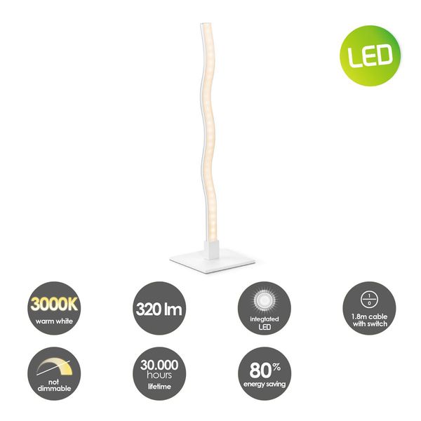 LED base table lamp ↕ 38 cm white image 4
