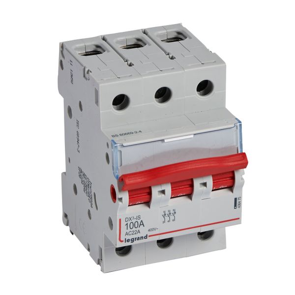 Isolating switch - 3P - 400 V~ - 100 A - red handle image 1