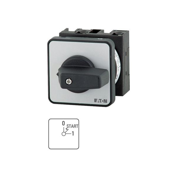 Auxiliary winding switch, T0, 20 A, flush mounting, 2 contact unit(s), Contacts: 3, 45 °, momentary/maintained, With 0 (Off) position, With spring-ret image 4