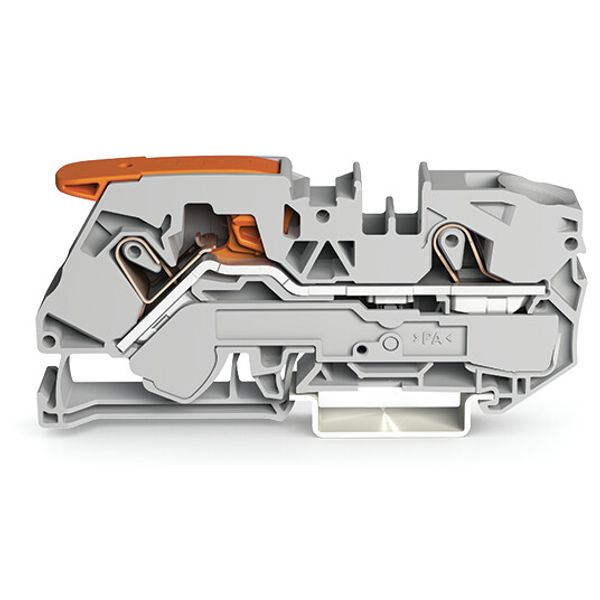 2-conductor through terminal block with lever and Push-in CAGE CLAMP® image 2