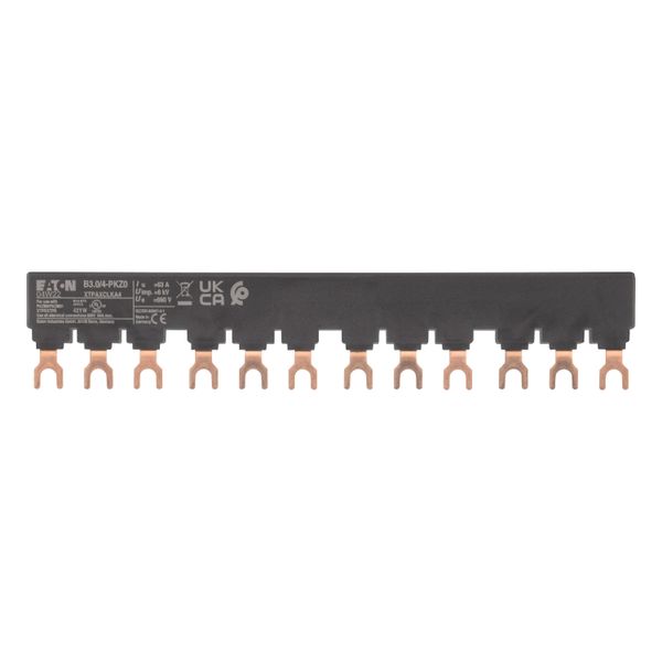 Three-phase busbar link, Circuit-breaker: 4, 180 mm, For PKZM0-... or PKE12, PKE32 without side mounted auxiliary contacts or voltage releases image 5