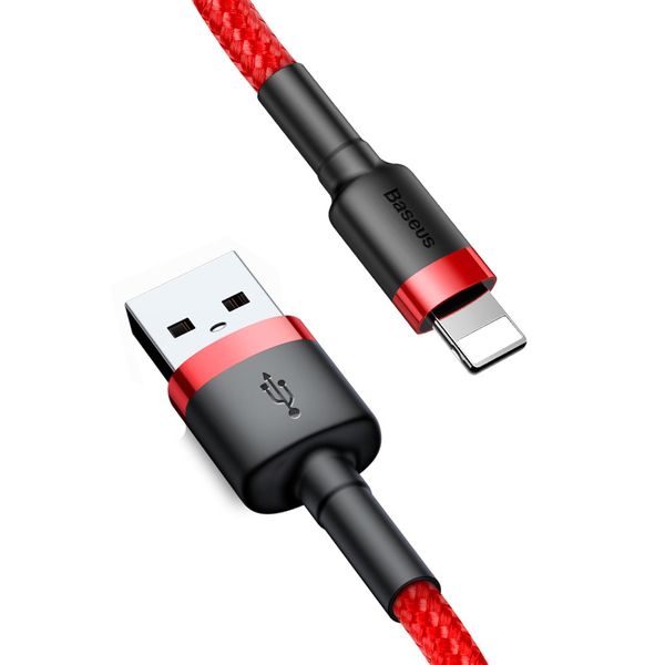 Cable USB A plug - IP Lightning plug 2.0m Cafule red+red BASEUS image 4