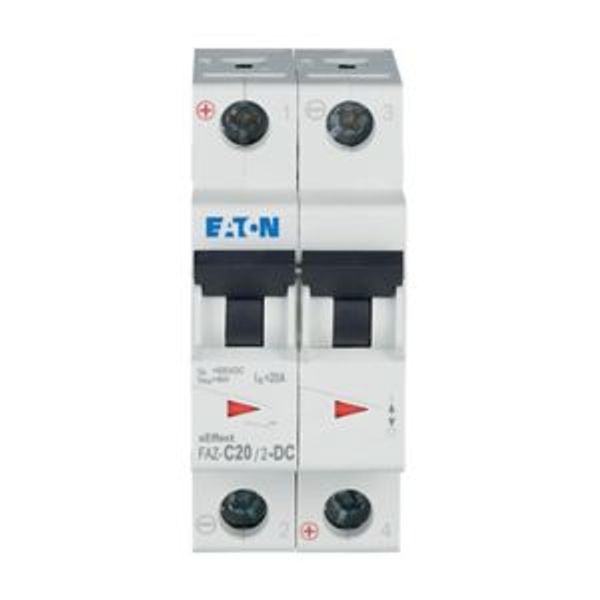 Miniature circuit breaker (MCB), 20 A, 2p, characteristic: C, DC image 10