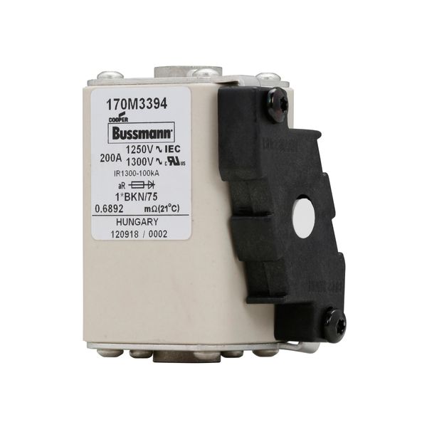 Fuse-link, high speed, 200 A, AC 1250 V, compact size 1, 45 x 59 x 75 mm, aR, IEC, UL, single indicator image 10