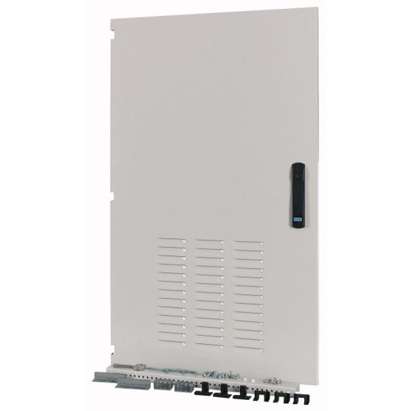 Box Solution door, ventilated, IP42, left, HxW=975x600mm, grey image 1