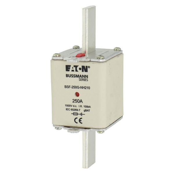 Fuse-link, high speed, 250 A, DC 1000 V, NH2, 54 x 61 x 150 mm, gBat, IEC, blade connection image 11