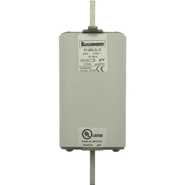 Fuse-link, high speed, 630 A, DC 1000 V, 3L, 75 x 205 mm, gPV, IEC, UL, with indicator image 2