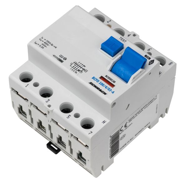 Residual current circuit breaker, 100A, 4-p, 300mA, type A image 4