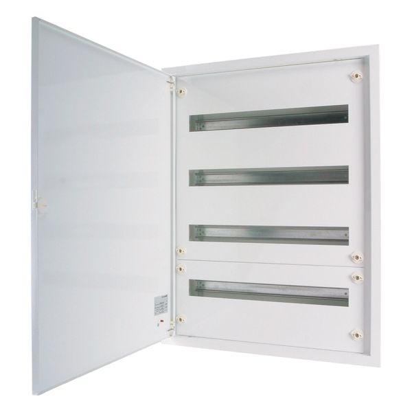 Complete flush-mounted flat distribution board, white, 24 SU per row, 4 rows, type C image 3