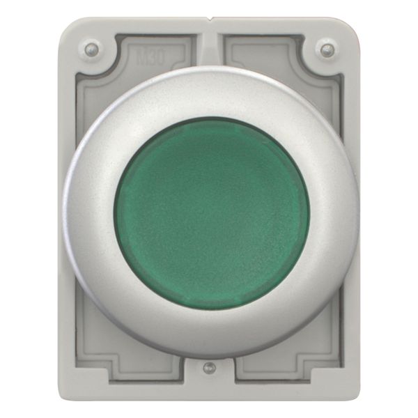 Illuminated pushbutton actuator, RMQ-Titan, Flat, momentary, green, Blank, Metal bezel image 10