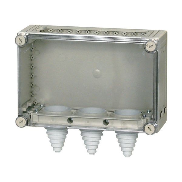 Panel enclosure, with gland plate and cable glands, HxWxD=250x375x150mm image 3