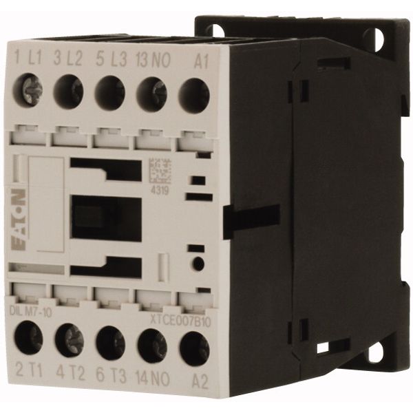 Contactor, 3 pole, 380 V 400 V 3 kW, 1 N/O, 48 V DC, DC operation, Screw terminals image 3
