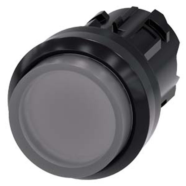 Illuminated pushbutton, 22 mm, round, plastic, clear, pushbutton, raised momentary 3SU1001-0BB70-0AA0-Z Y10 image 1