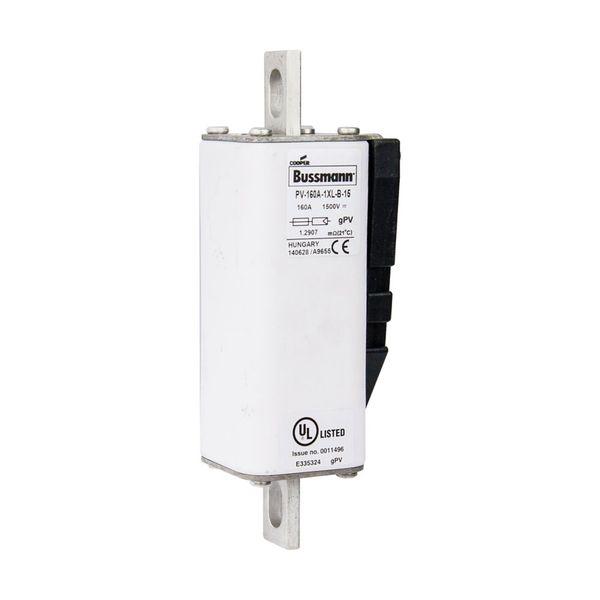 Fuse-link, high speed, 160 A, DC 1500 V, 1XL, 51 x 189 mm, gPV, IEC, UL, with indicator, bolted image 19