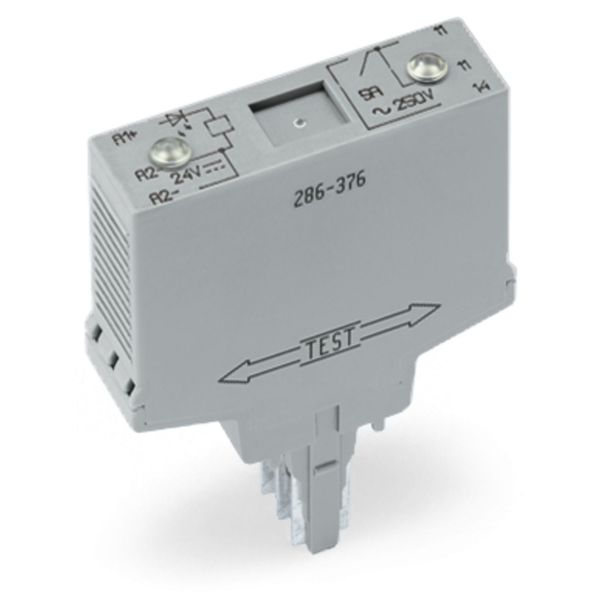 Relay module Nominal input voltage: 24 VDC 1 make contact gray image 1