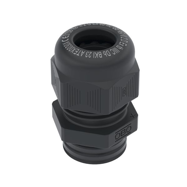 VTEC EX M20 SW  Cable gland EX, with long connection thread, M20, black Polyamide image 1