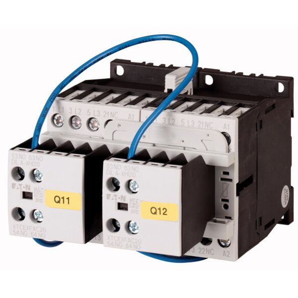 Reversing contactor combination, 380 V 400 V: 4 kW, 110 V 50 Hz, 120 V 60 Hz, AC operation image 1