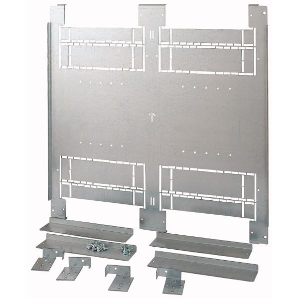 Mounting plate, 2xNZM4, 4p, fixed version, W=800mm image 1