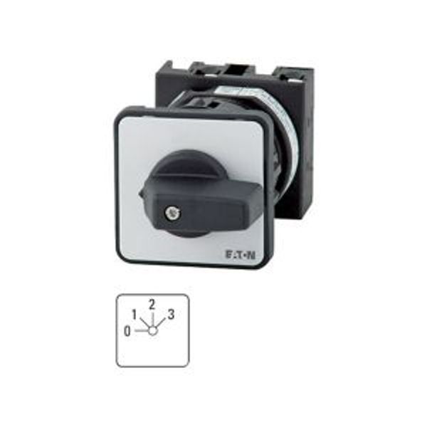 Step switches, T0, 20 A, centre mounting, 2 contact unit(s), Contacts: 3, 45 °, maintained, With 0 (Off) position, 0-3, Design number 171 image 2