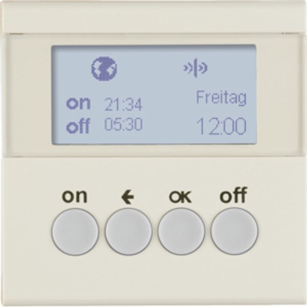 KNX radio timer quicklink, display, S.1, white glossy image 2