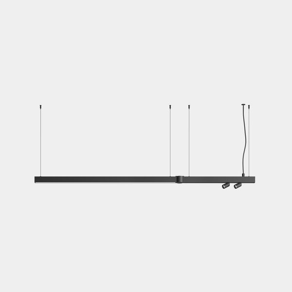 Lineal lighting system Apex Lineal Pendant 1595mm 2 Spots 30mm 18W LED neutral-white 4000K CRI 90 ON-OFF Black IP20 1770lm image 1