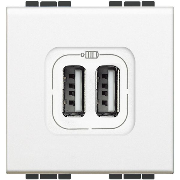 LL - DOUBLE USB CHARGER WHITE image 2