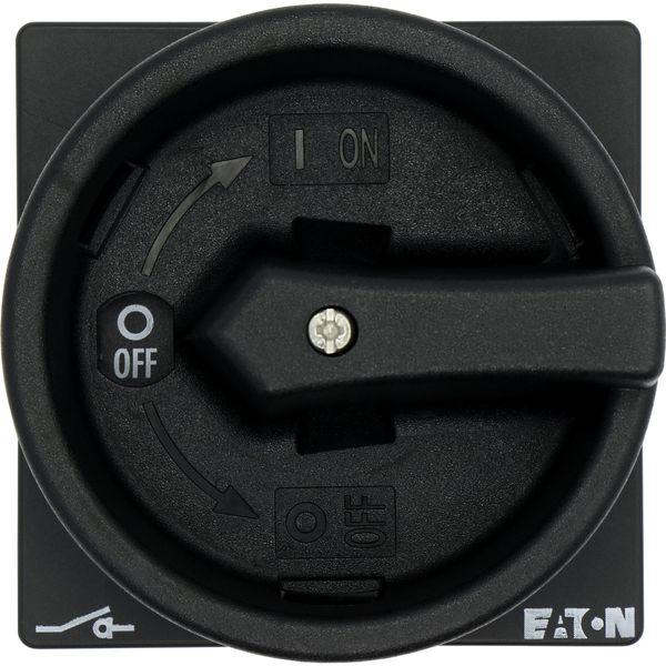 Main switch, T5B, 63 A, flush mounting, 3 contact unit(s), 6 pole, STOP function, With black rotary handle and locking ring, Lockable in the 0 (Off) p image 19