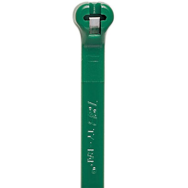 TY23M-5 CABLE TIE 18LB 4IN GREEN NYLON 2-PC image 1