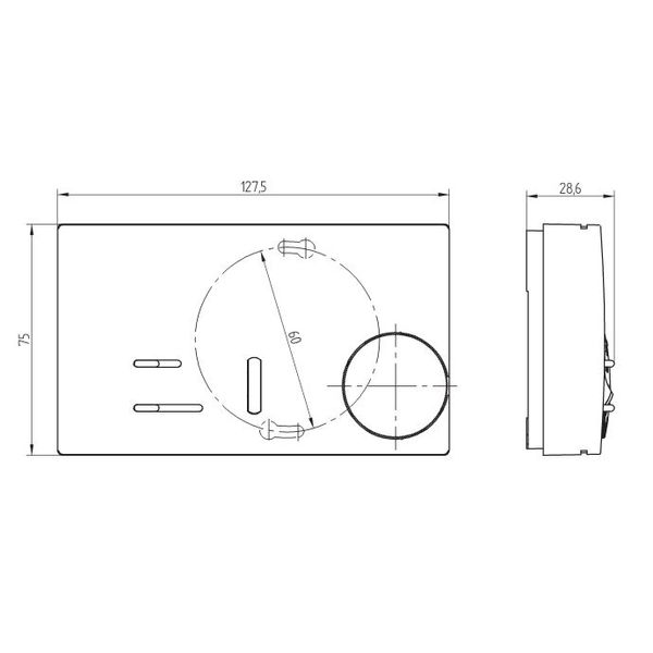 Climate controller 15-30C, AC 230V, 1 changeover 3A, H/K, fan S/M/L 6A, on/off/H/K/L image 3