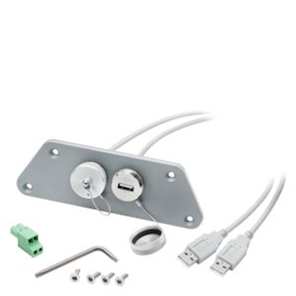 2-port USB interface set RAL9023 (g... image 2