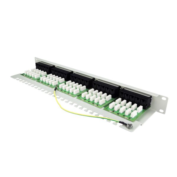 Patchpanel 50xRJ45 unshielded, ISDN, 19", 1U, RAL7035 image 6