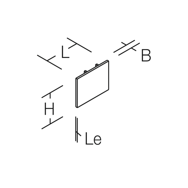 End piece L 36 B 10 H 33 colour: black 7659-00-W30 image 3