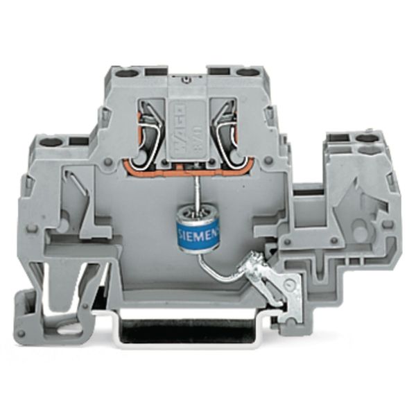 Component terminal block double-deck with gas-filled surge arrester gr image 2