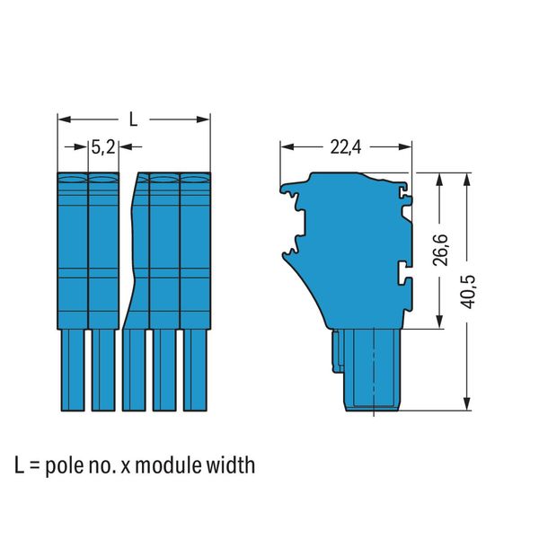 1-conductor female connector Push-in CAGE CLAMP® 4 mm² blue image 4