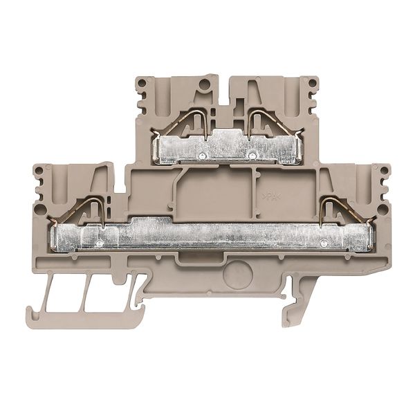 Multi-tier modular terminal, PUSH IN, 4 mm², 800 V, 24 A, Number of le image 1