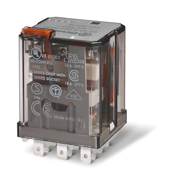 Power Rel.+Faston 187 3RT 16A/24VDC/AgCdO/LED+diode (62.33.9.024.0060) image 1