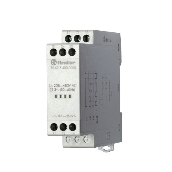 Monitoring relay 3ph.2CO 8A/208-480VAC/Non-adjustable detection values (70.62.8.400.0000) image 3