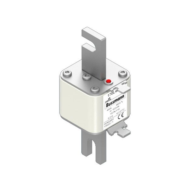 Fuse-link, high speed, 450 A, AC 660 V, Size 1, 51 x 51 x 140 mm, aR, DIN, IEC, single indicator image 15