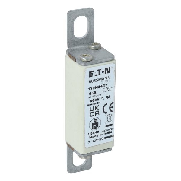 Fuse-link, high speed, 65 A, AC 660 V, size 0000, 19 x 17 x 80 mm, gR, IEC image 11