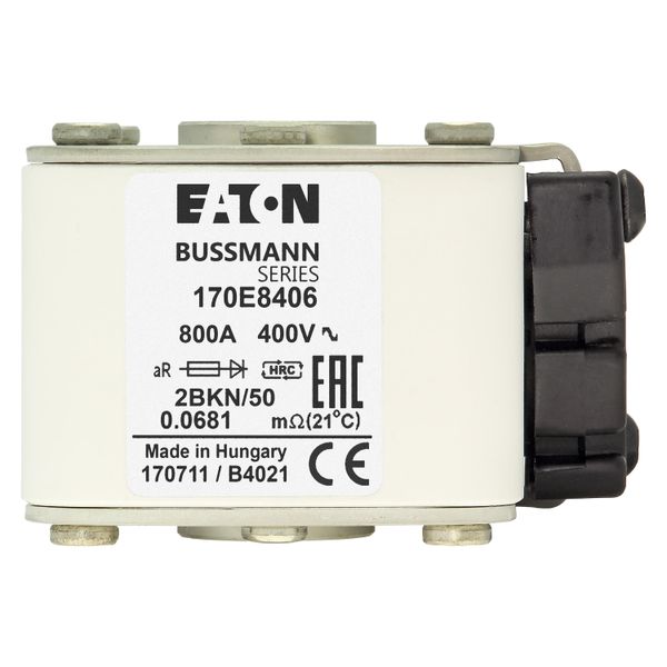 Fuse-link, high speed, 800 A, AC 400 V, size 2, aR, IEC, with indicator image 11