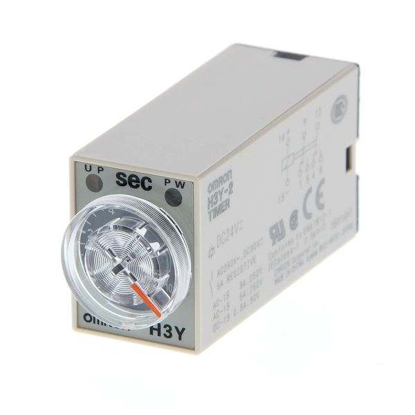 Timer, plug-in, 14-pin, on-delay, 4PDT, 3 A, 200-230 VAC Supply, 0.5 - image 1