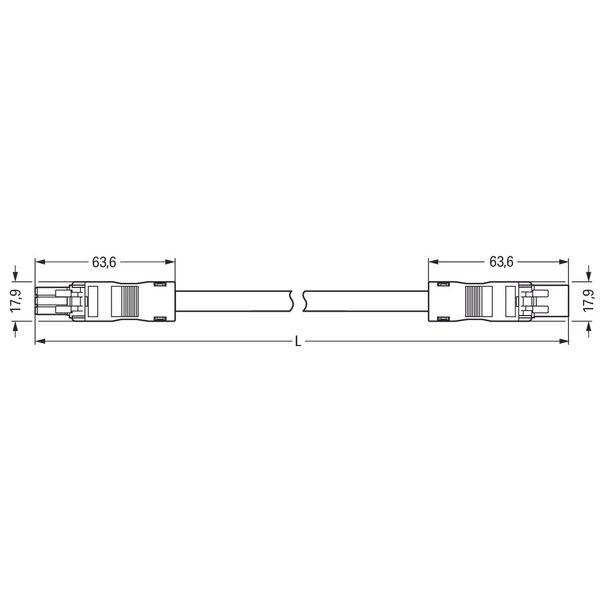 pre-assembled interconnecting cable;Eca;Socket/plug;white image 7