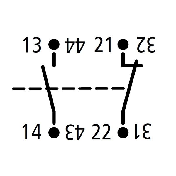 Aux contact for contacter S 5-6, 1 NO 1 NC, lateral 1. level image 3