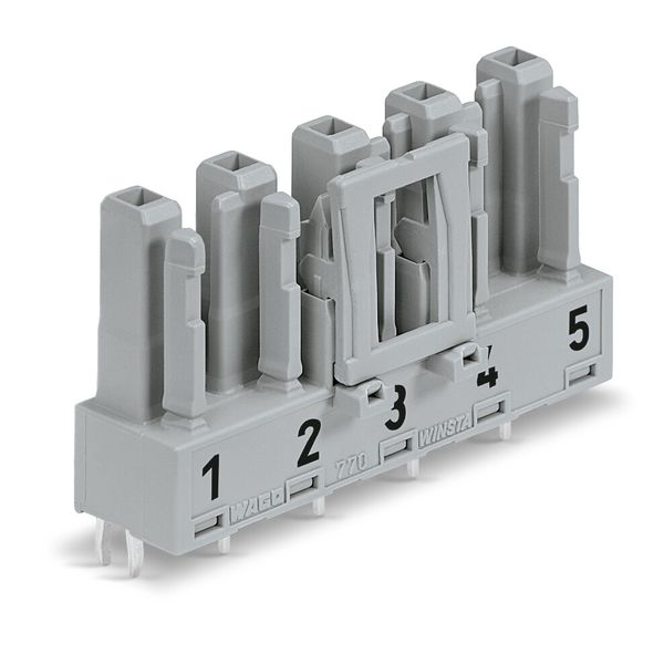 Socket for PCBs straight 5-pole gray image 1