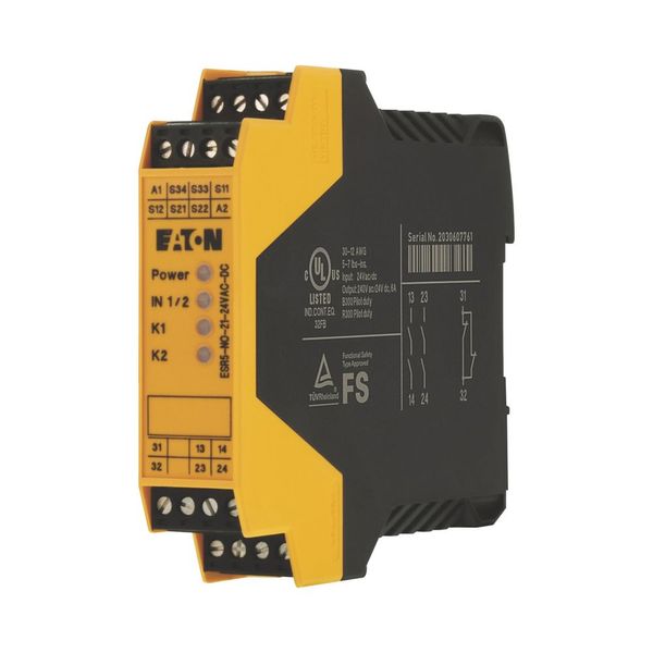 Safety relay emergency stop/protective door, 24VDC/AC, 2 enabling paths image 9