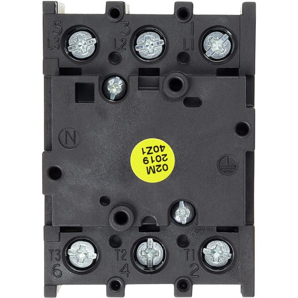 Main switch, P1, 32 A, flush mounting, 3 pole, Emergency switching off function, With red rotary handle and yellow locking ring image 16