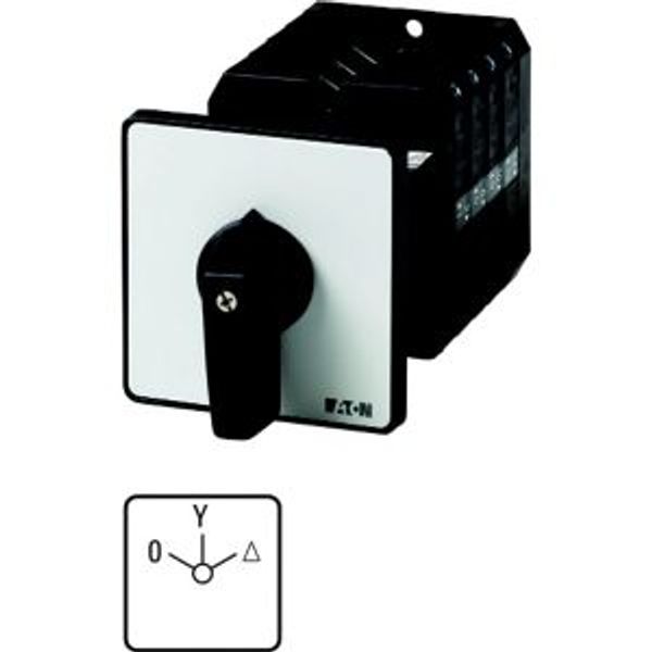 Star-delta switches, T5, 100 A, rear mounting, 4 contact unit(s), Contacts: 7, 60 °, maintained, With 0 (Off) position, 0-Y-D, SOND 27, Design number image 4